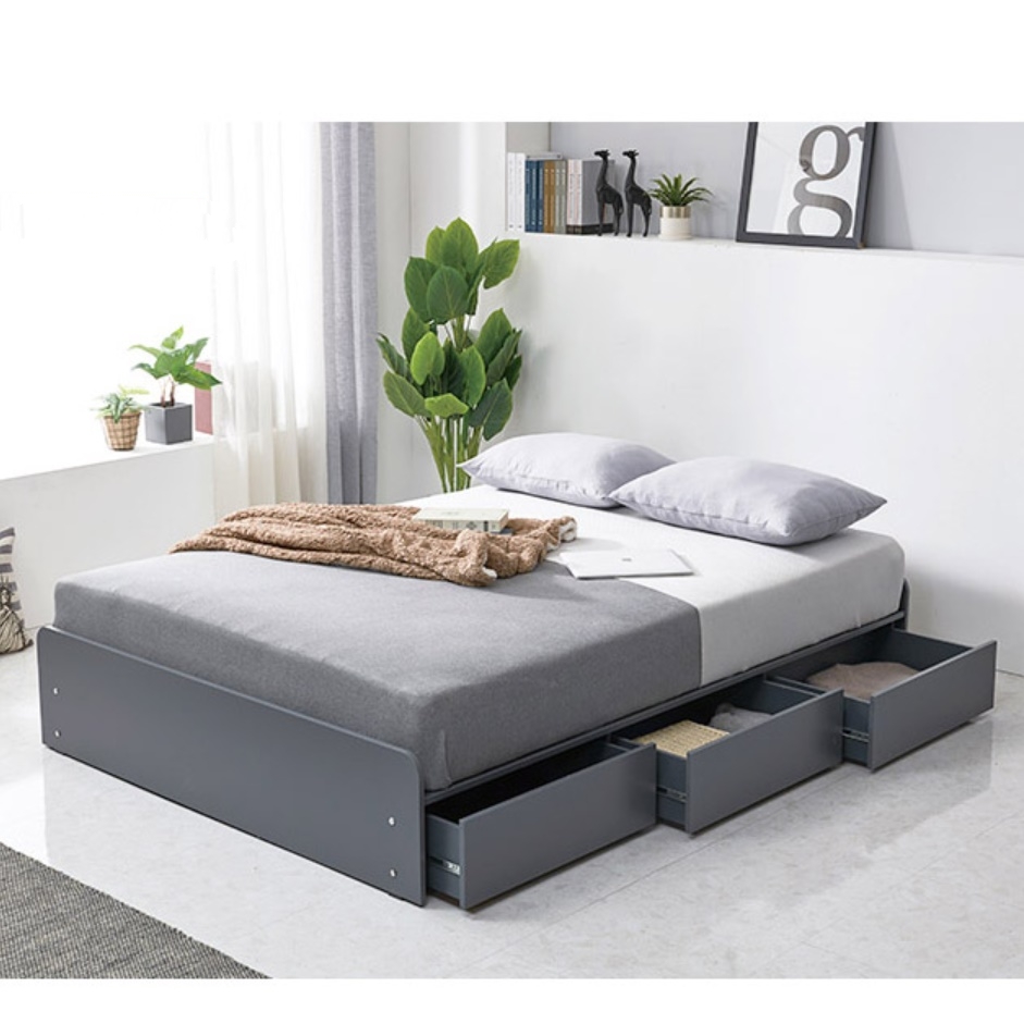 서랍형 침대 프레임 고등학생 아이방 헤드없는 침대