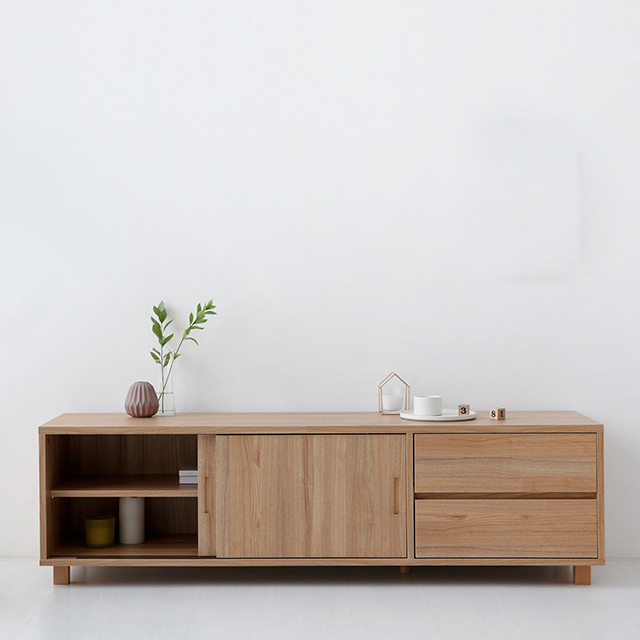 숄리드 TV 거실장 2문2서랍 15043 TVBM43150 1500x400x430mm, 캄포어베니어 9397.4154