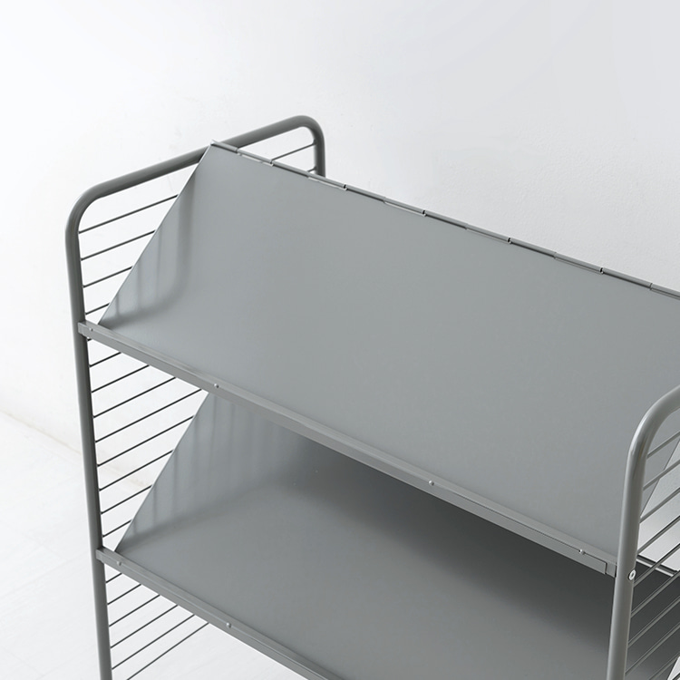 RATNER 책꽂이 트롤리 75x44x80, 2단, 라이트그레이 2052.8773