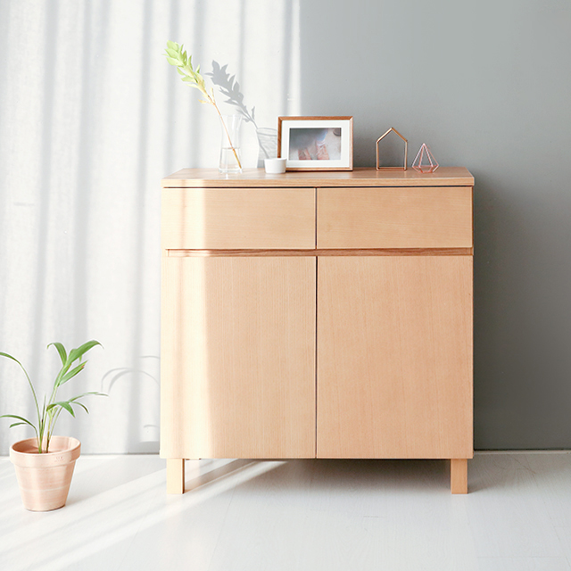 숄리드 4문 수납장 CHM8380B 800x400x830mm, 2단, 캄포어베니어 7230.5380 - 상세 이미지 5