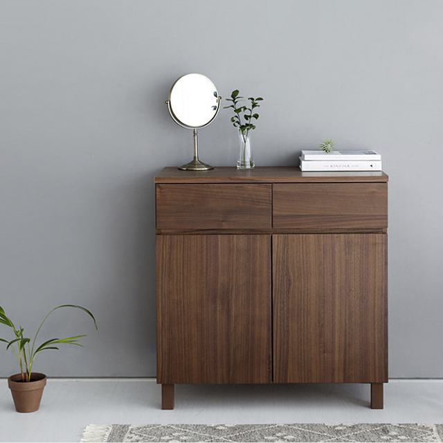 숄리드 4문 수납장 CHM8380B 800x400x830mm, 2단, 미들브라운 5850.2075 - 상세 이미지 4