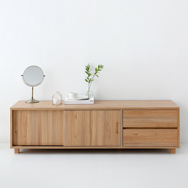 숄리드 TV 거실장 2문2서랍 15043 TVBM43150 1500x400x430mm, 캄포어베니어 9397.4154