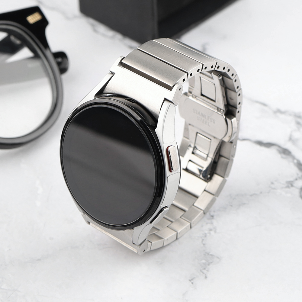 갤럭시워치5 프로 / 갤럭시워치4 클래식 메탈 스트랩 링크 브레이슬릿 커브형