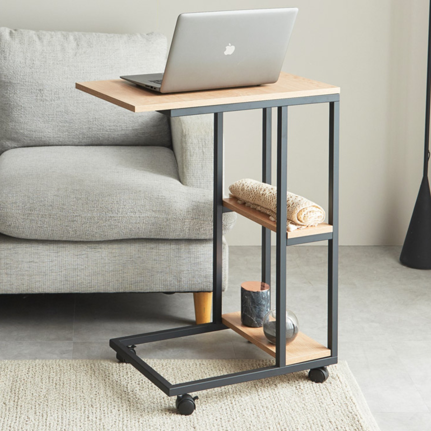 이동형책상 바퀴달린 책상 이동식침대테이블 침대용 책상