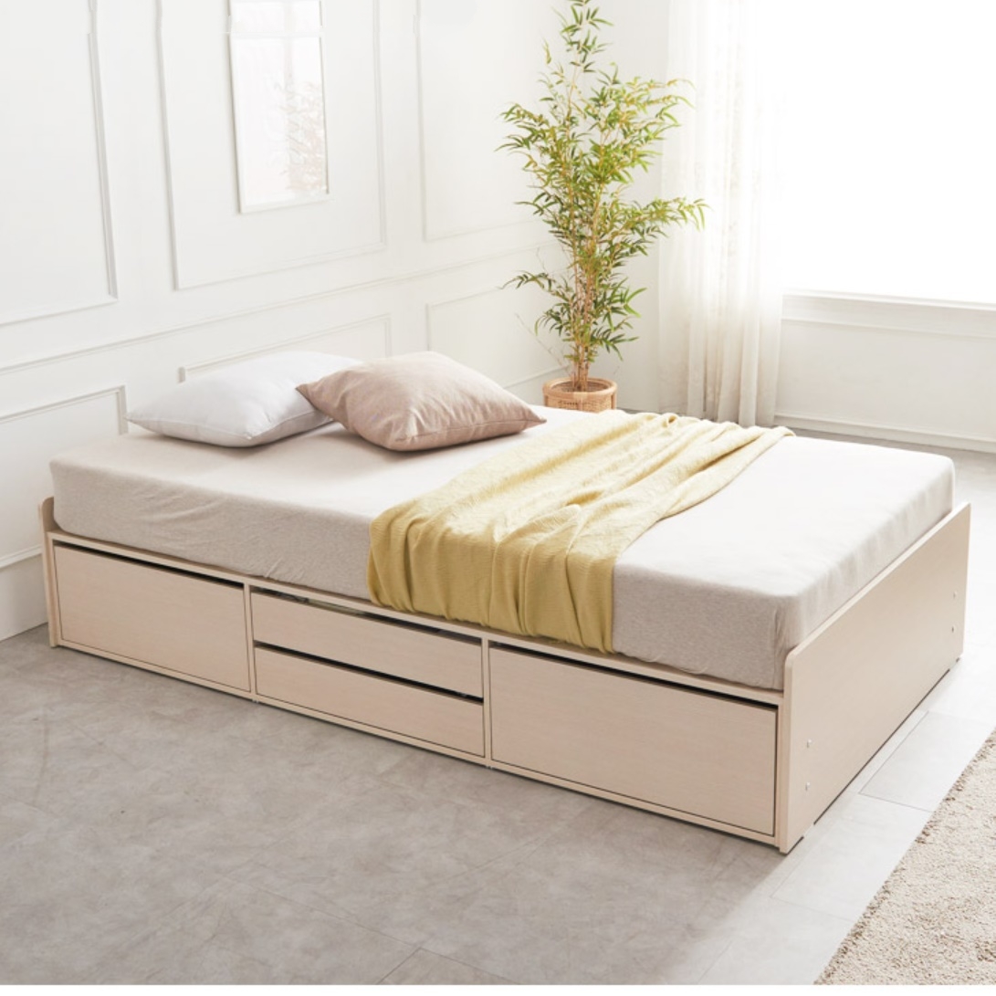 고등학생 헤드리스 침대 아이방 서랍형 침대 프레임