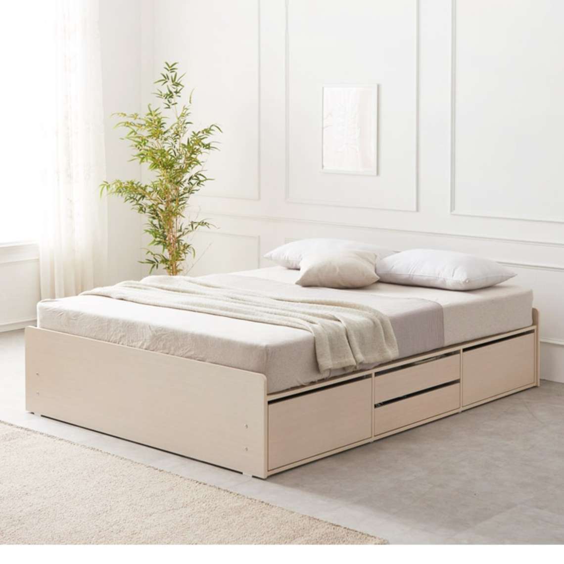 아이방 헤드리스 침대 고등학생 서랍형 침대 프레임