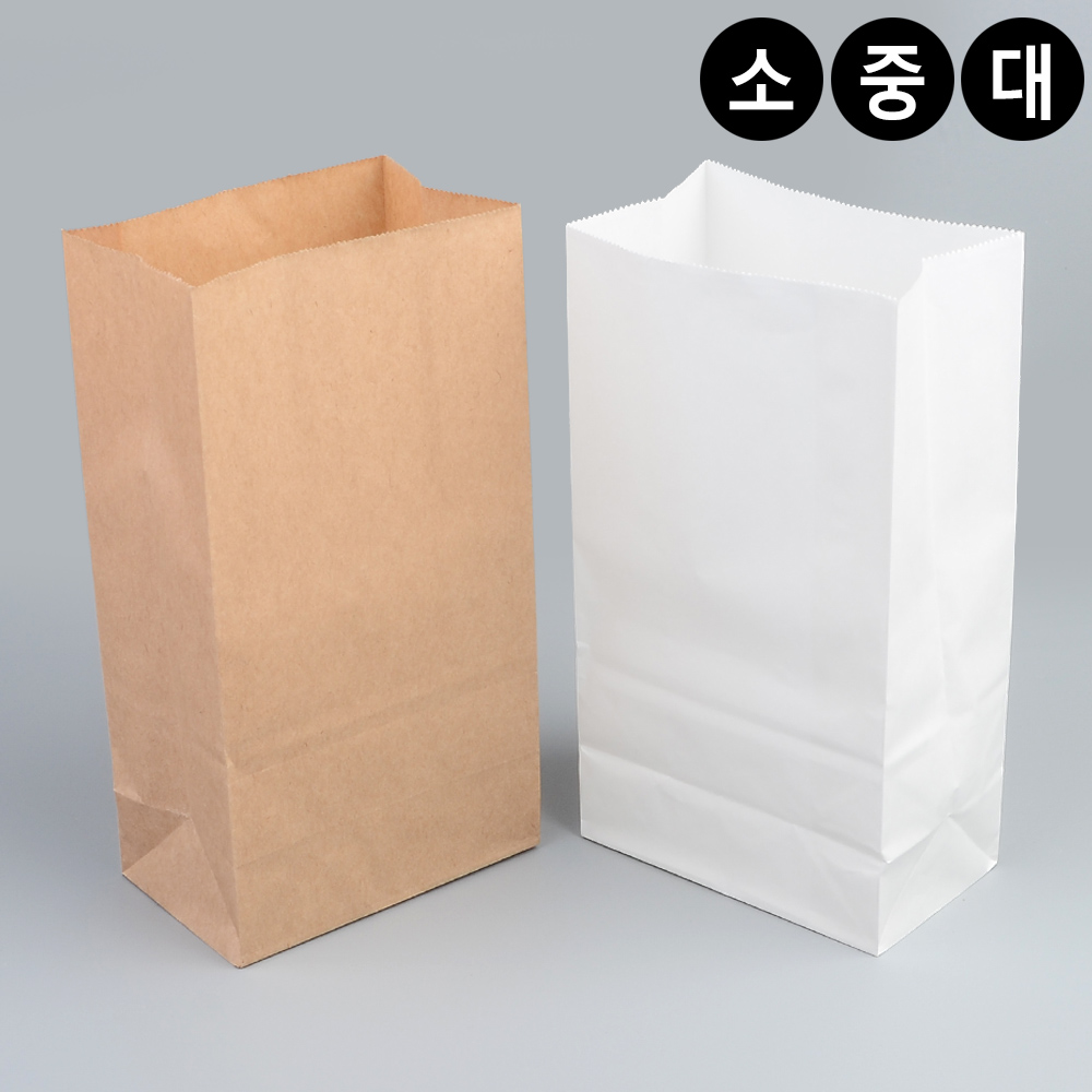 각봉투 크라프트 각대 봉투 빵 종이 미니페이퍼백 - 상세 이미지 2