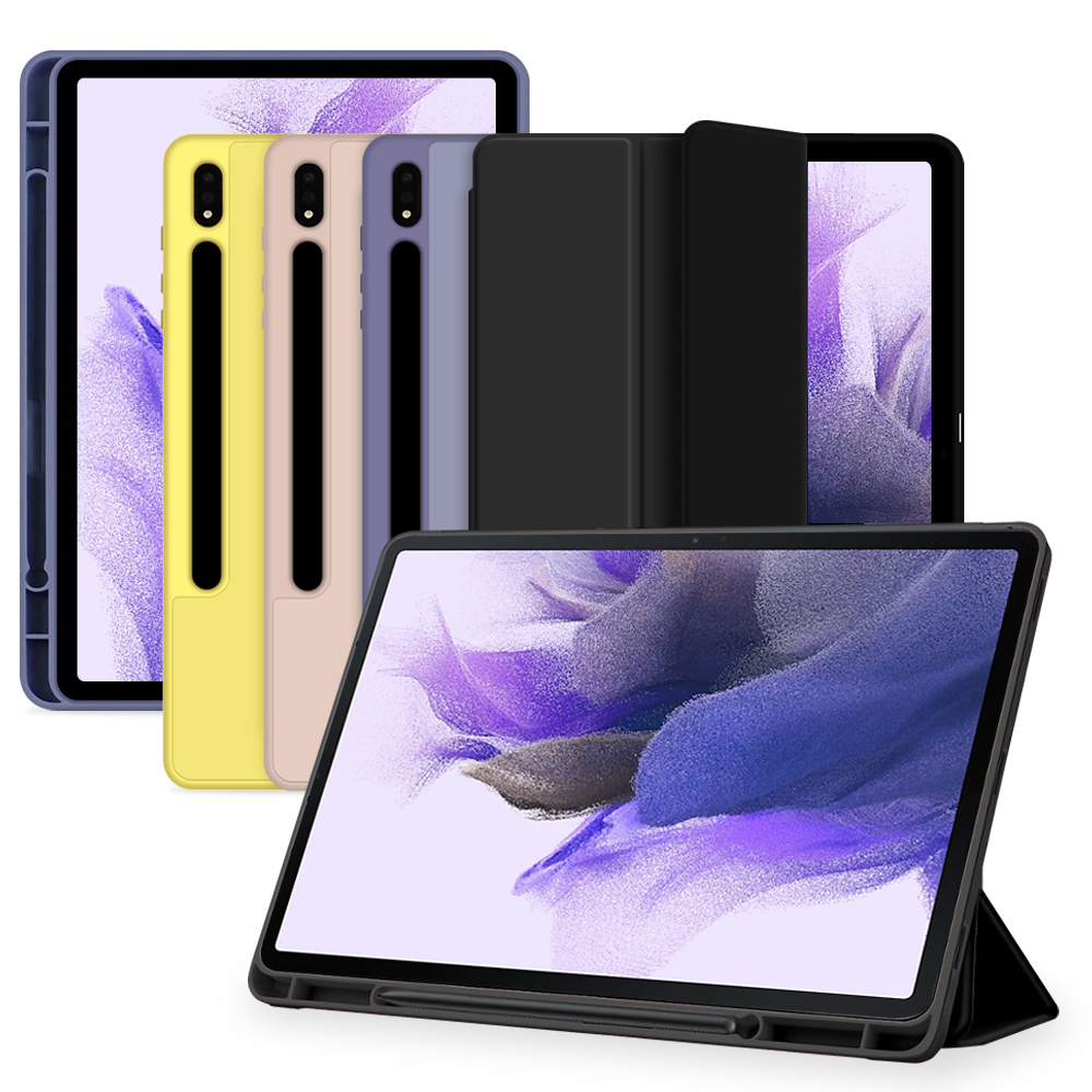 갤럭시탭 S8플러스 / S7플러스 / S7 FE 12.4인치 S펜 수납홀더 스마트커버 케이스 베이직