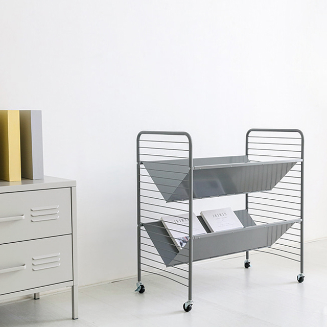 RATNER 책꽂이 트롤리 745x440x795mm, 2단, 다크그레이 0343.6270 이미지 6