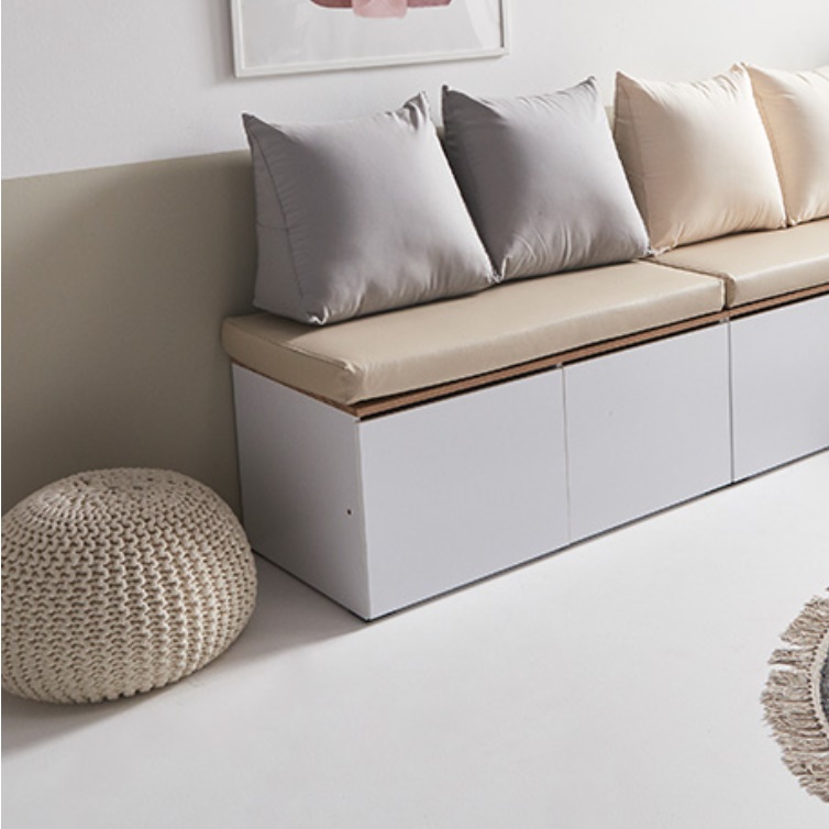 미용실 대기실 소파 등받이 없는 쇼파 벤치형 소파 실내 벤치