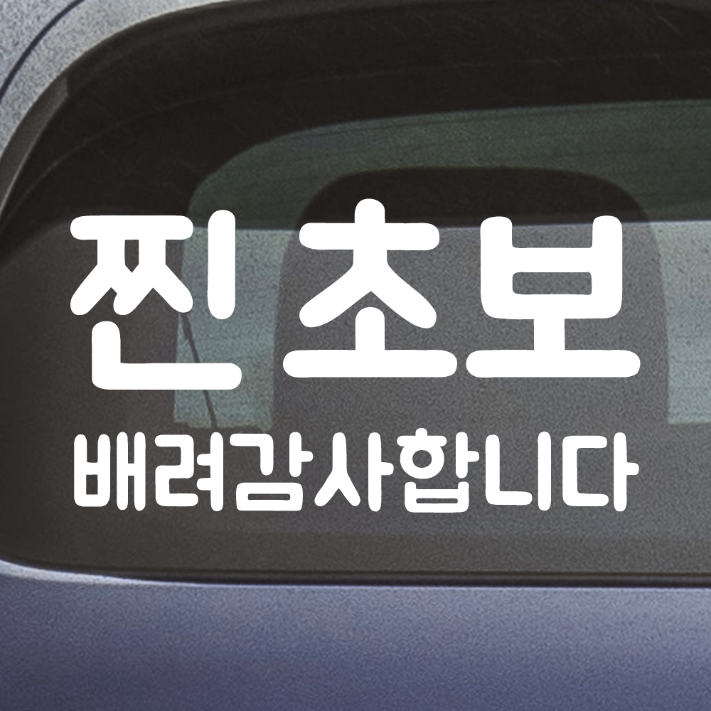 잘보이는 초보운전 스티커 ND-161 흰색 대형 이미지 7