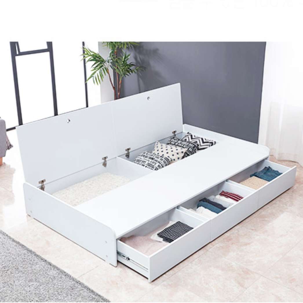 서랍형 침대 프레임 고등학생 아이방 헤드리스 침대