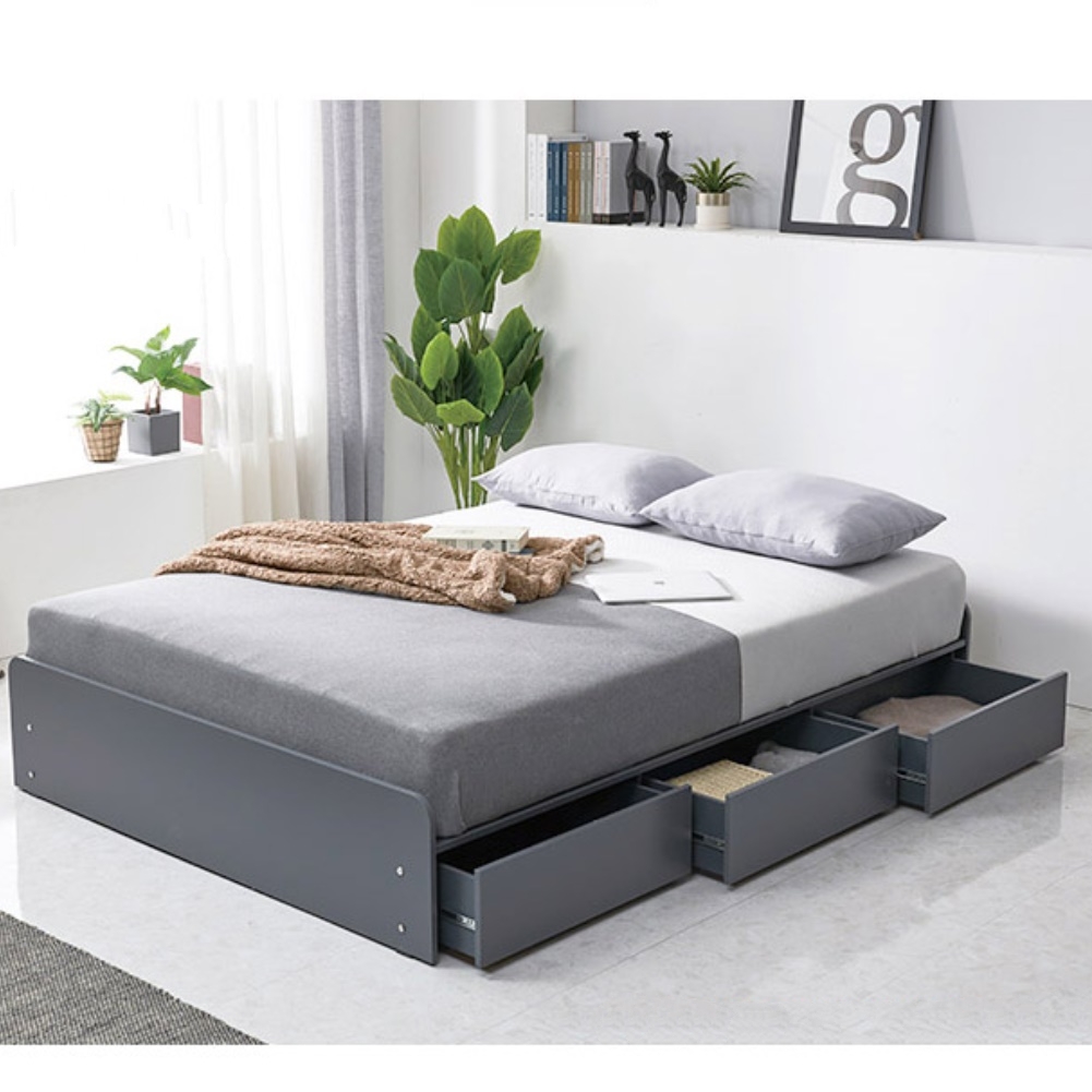 고등학생 아이방 헤드리스 침대 서랍형 침대 프레임