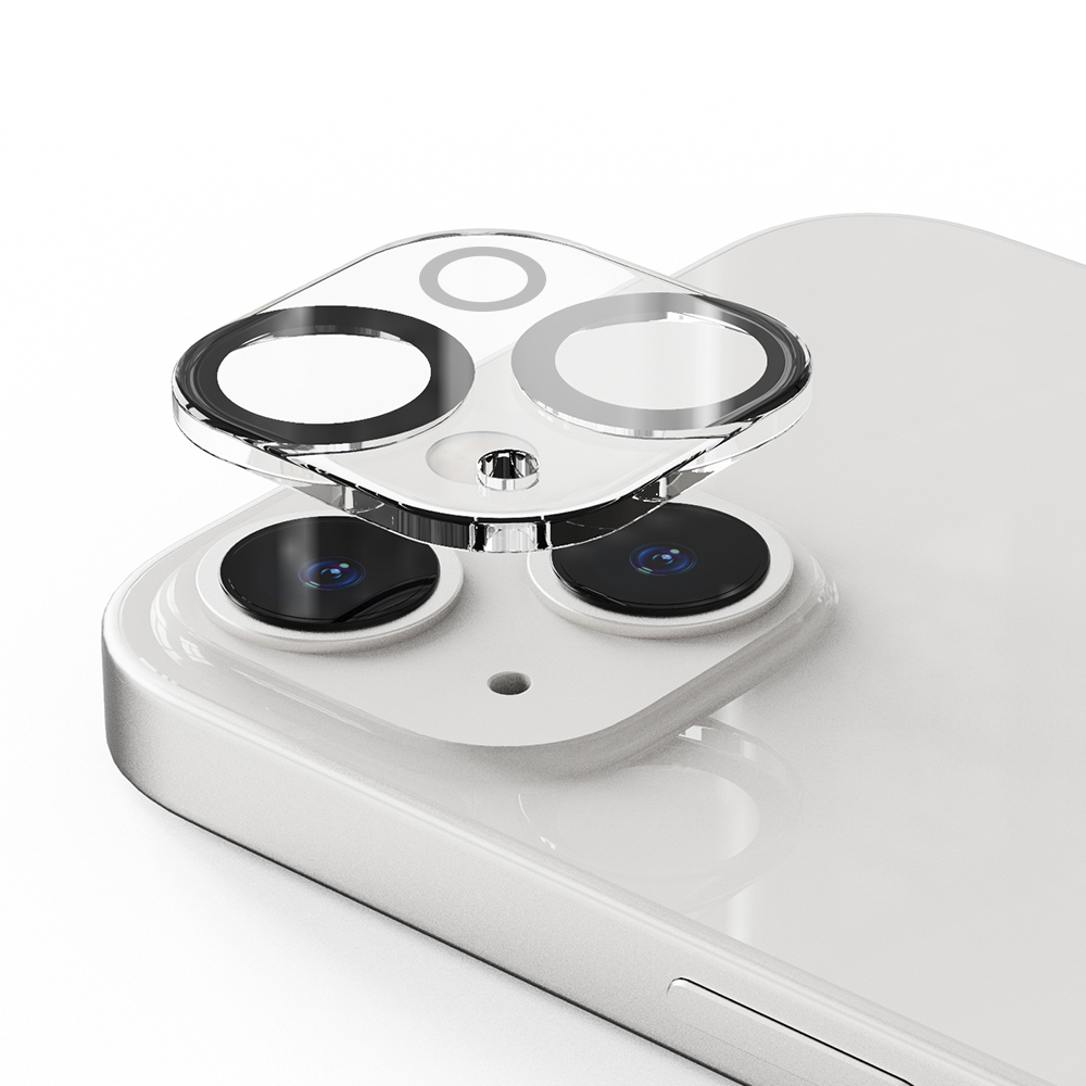 아이엠듀 카메라 보호 필름 풀커버 강화유리 빛번짐 방지 블랙 아이폰13/13미니 공용, 2매입