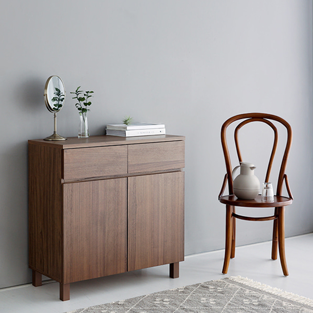 숄리드 4문 수납장 CHM8380B 800x400x830mm, 2단, 미들브라운 5850.2075 - 상세 이미지 5