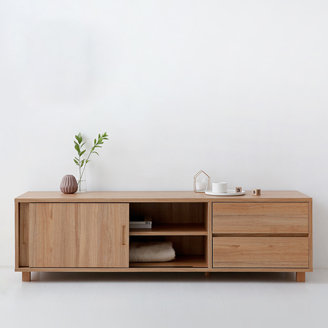 숄리드 TV 거실장 2문2서랍 15043 TVBM43150 1500x400x430mm, 캄포어베니어 9397.4154