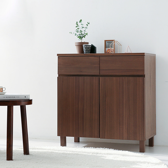숄리드 4문 수납장 CHM8380B 800x400x830mm, 2단, 미들브라운 5850.2075 - 상세 이미지 2