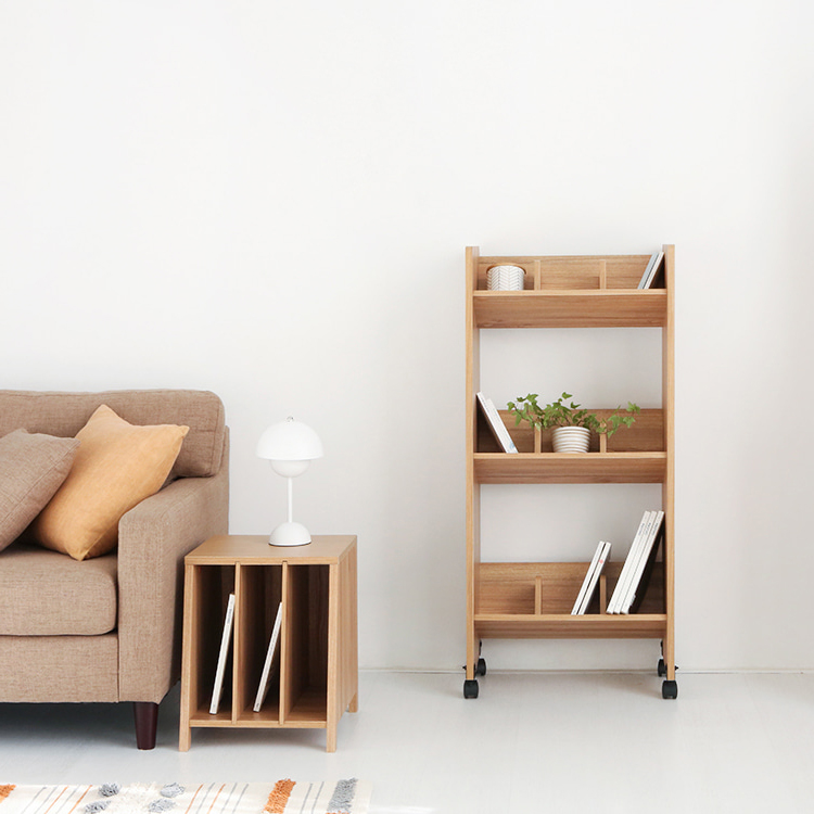 숄리드 책꽂이 트롤리 RKM11151 510x300x1110mm, 3단, 캄포어베니어 4258.7937