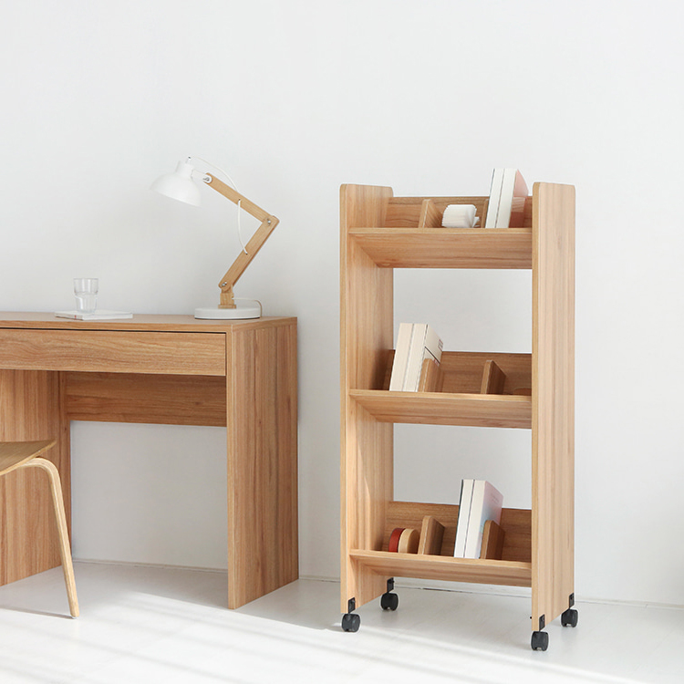 숄리드 책꽂이 트롤리 RKM11151 510x300x1110mm, 3단, 캄포어베니어 4258.7937