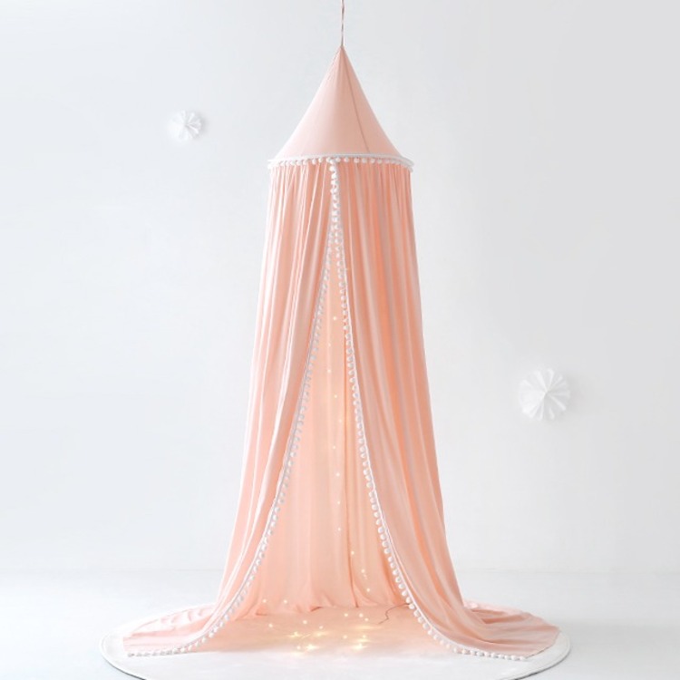 INSIA 침대캐노피 폼폼형 ISC0028 핑크