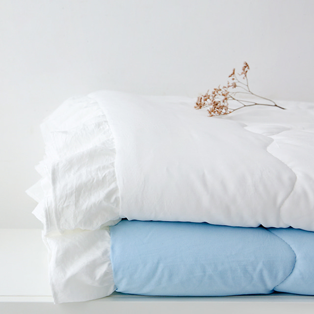 DARIA 프릴차렵이불 스카이블루 1142.0622, 퀸 200x230