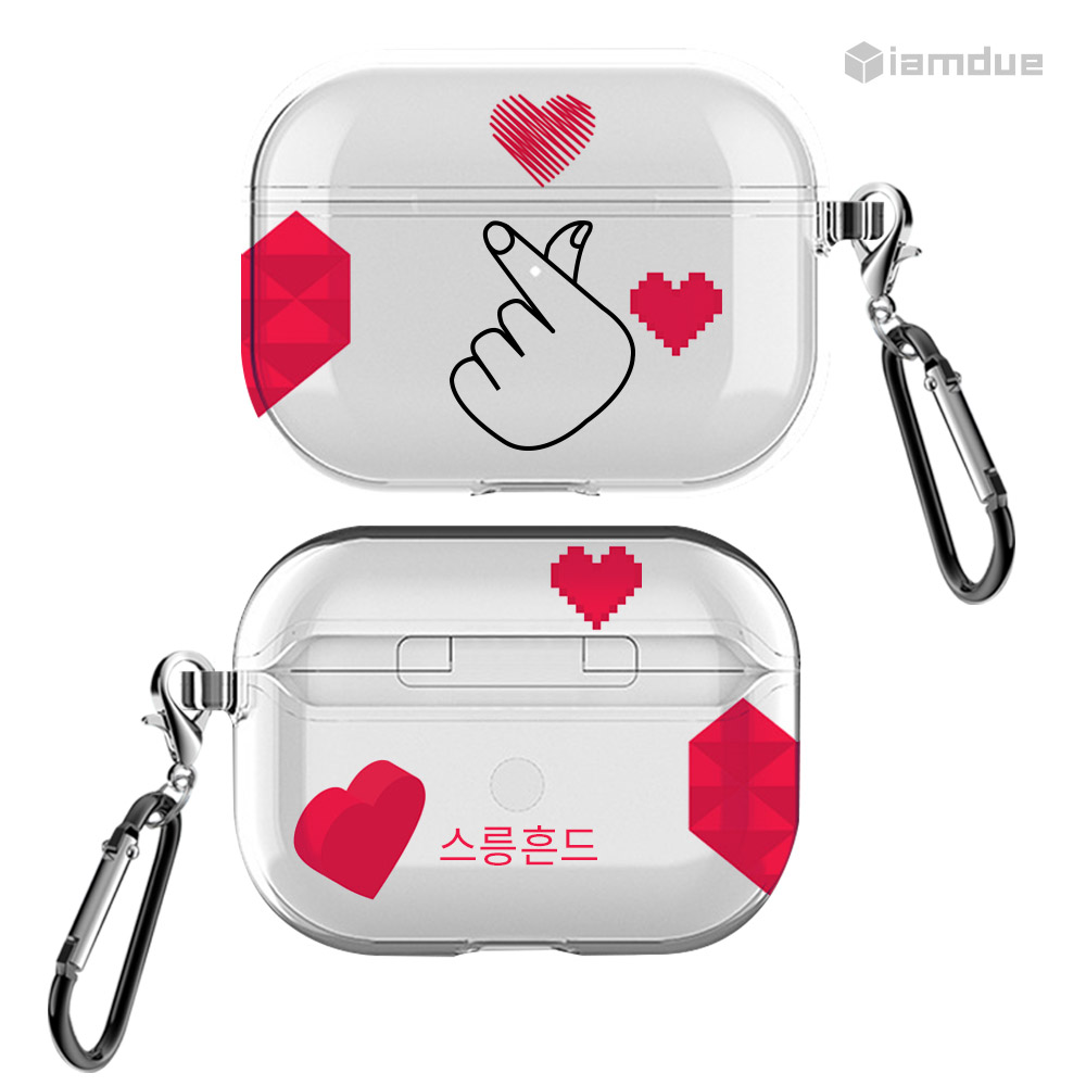 에어팟 프로 PRO 투명 케이스 키링 TPU 1세대 2세대 공용 이미지 3