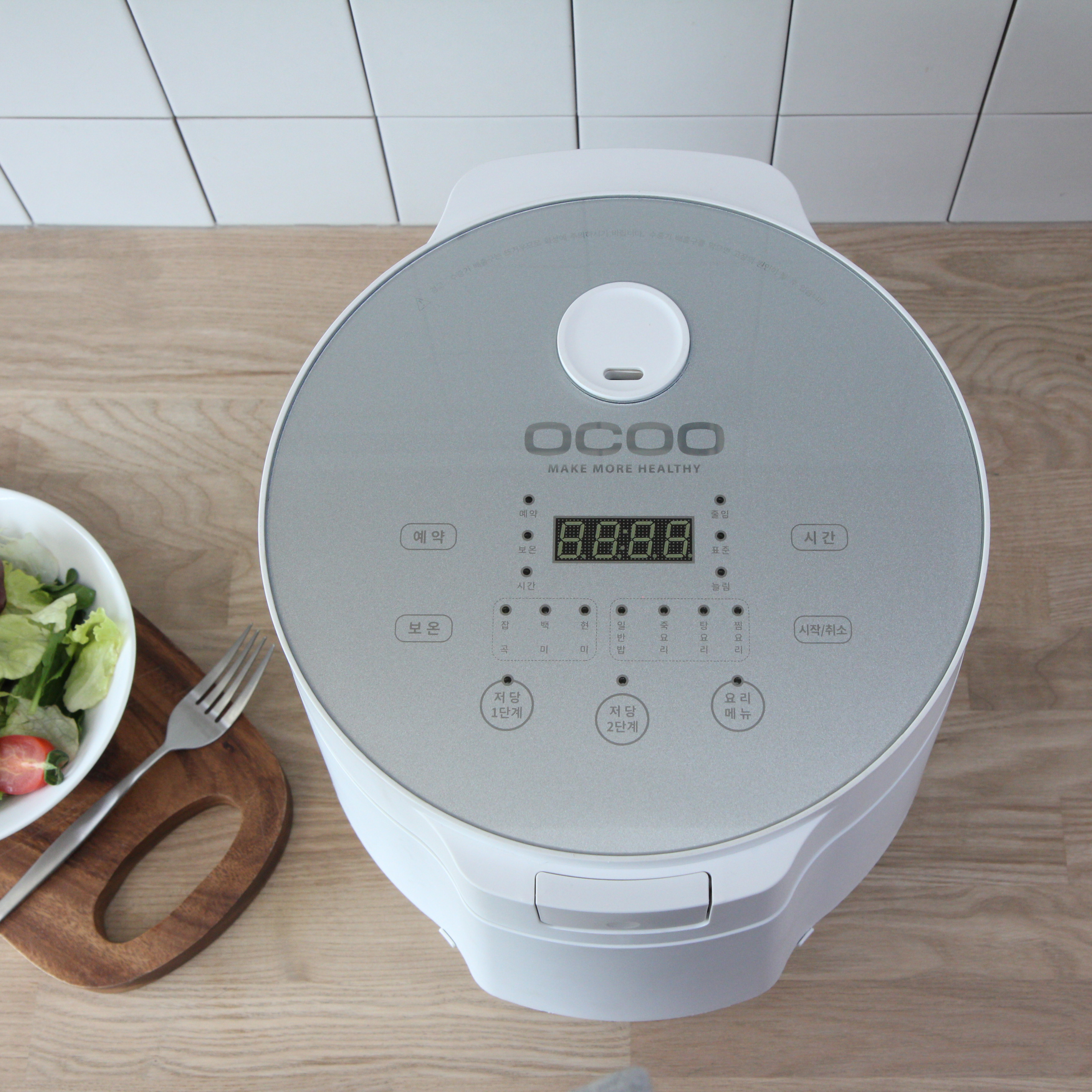 [성인병 식단관리] 오쿠 당뚝 저당밥솥 대용량 6인용 OCR-LS800W 당뇨 혈당 비만