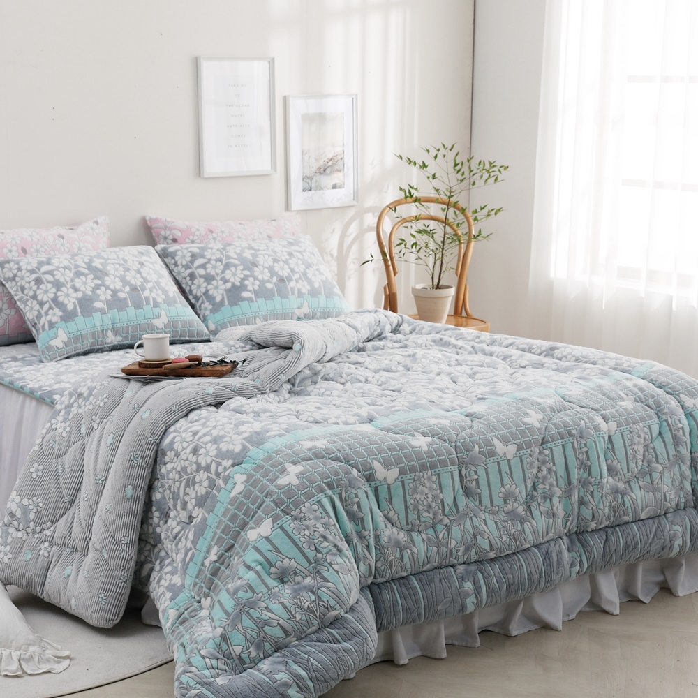 뉴안 부드러운 한파대비 착번아웃 밍크 극세사 두꺼운 겨울 차렵이불 SS