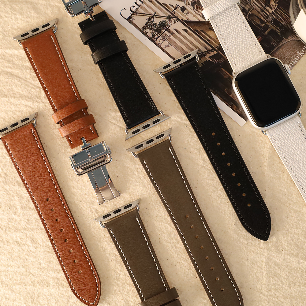 애플워치 가죽 버클 루프 밴드 줄 스트랩 9 8 7 6 SE 호환
