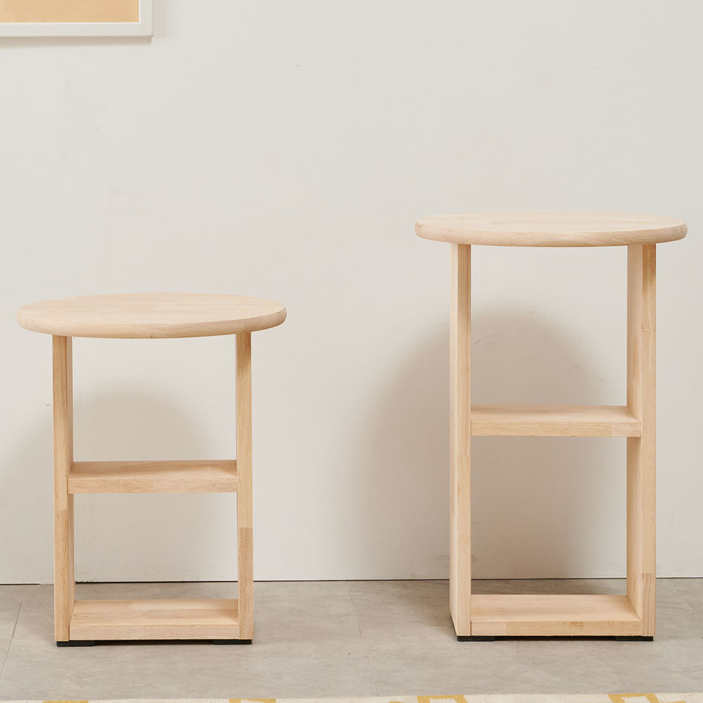 치크 노트북 미니 간이 원목 소파 사이드 테이블