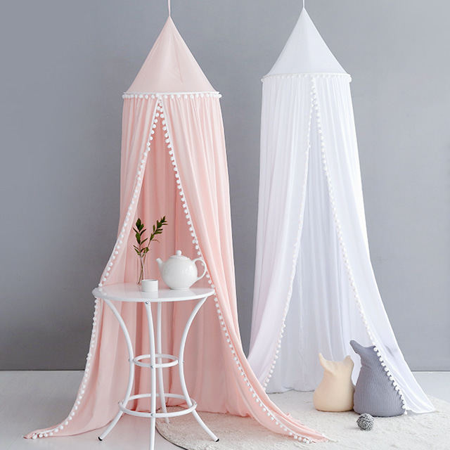 INSIA 침대캐노피 폼폼형 ISC0028 핑크