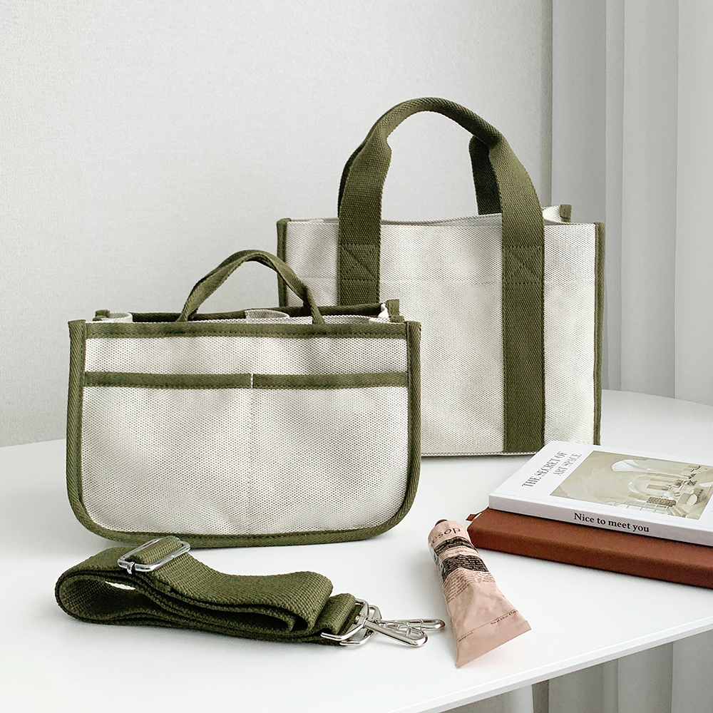 마롤로뜨 캔버스 기저귀가방 생활방수 이너백 포함 가벼운 국민 숄더백 아기 M