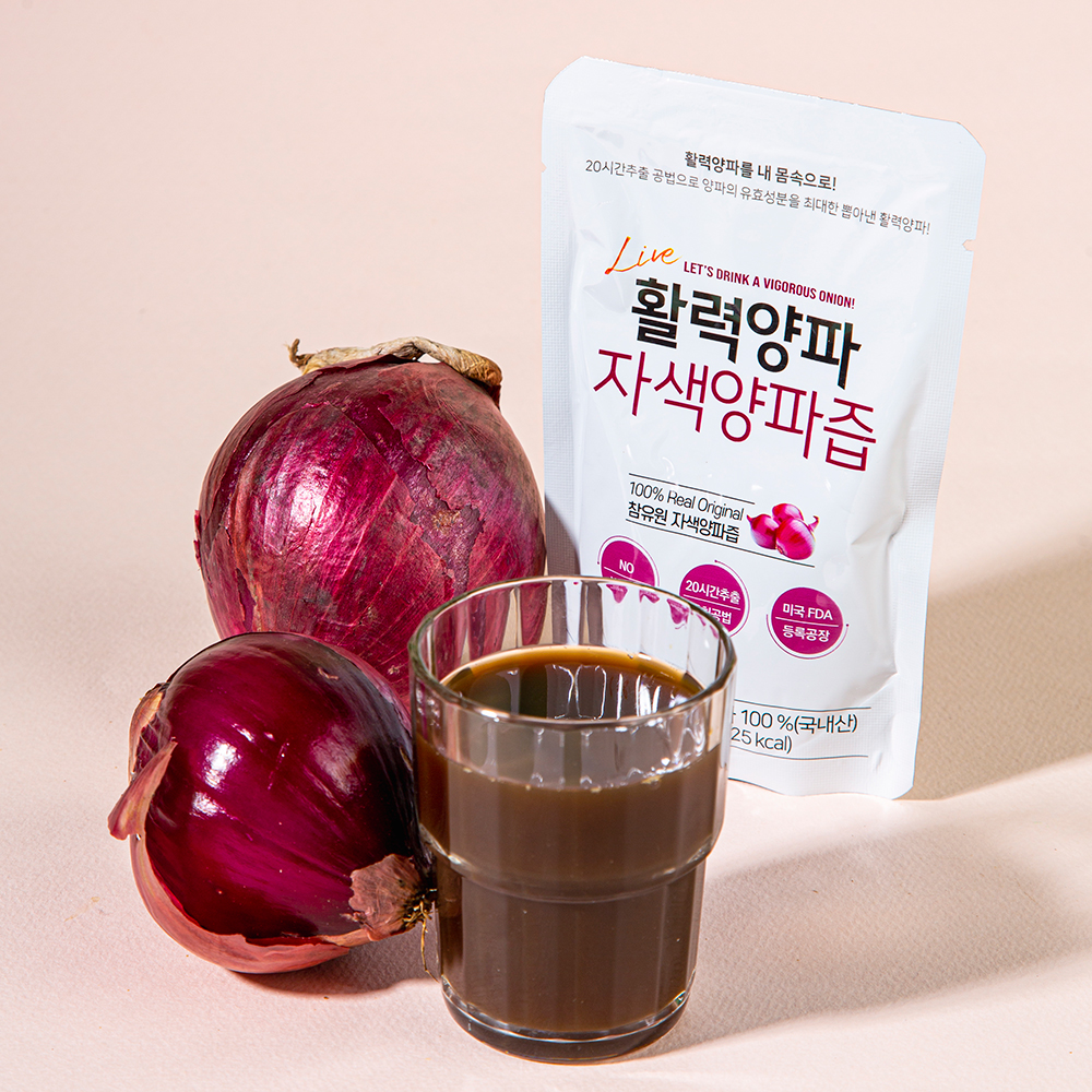 특허 빨간 자색 양파즙 100포 제품 이미지