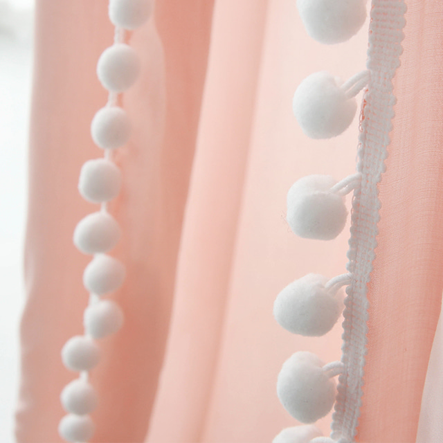 INSIA 침대캐노피 폼폼형 ISC0028 핑크