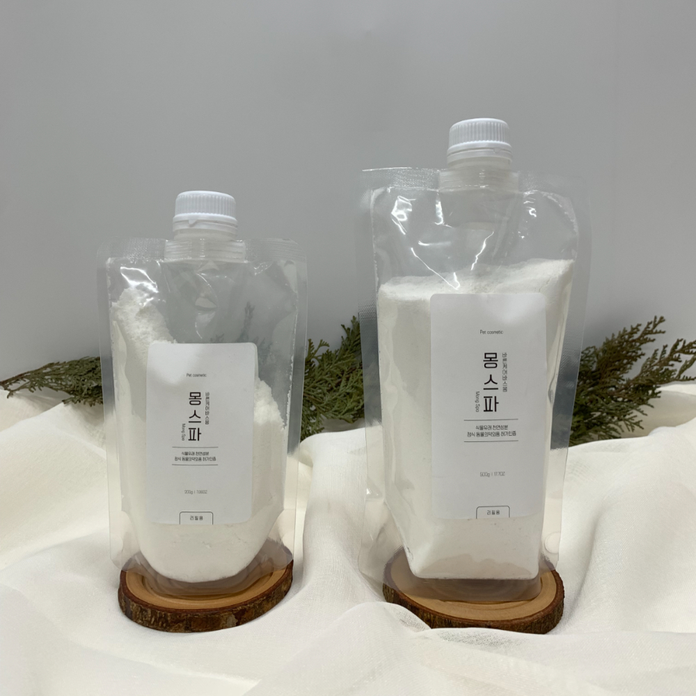 강아지 입욕제 샴푸 곰팡이성 피부염 각질 탄산 스파 비듬 각질제거 몽스파 리필 500g : 바스몽