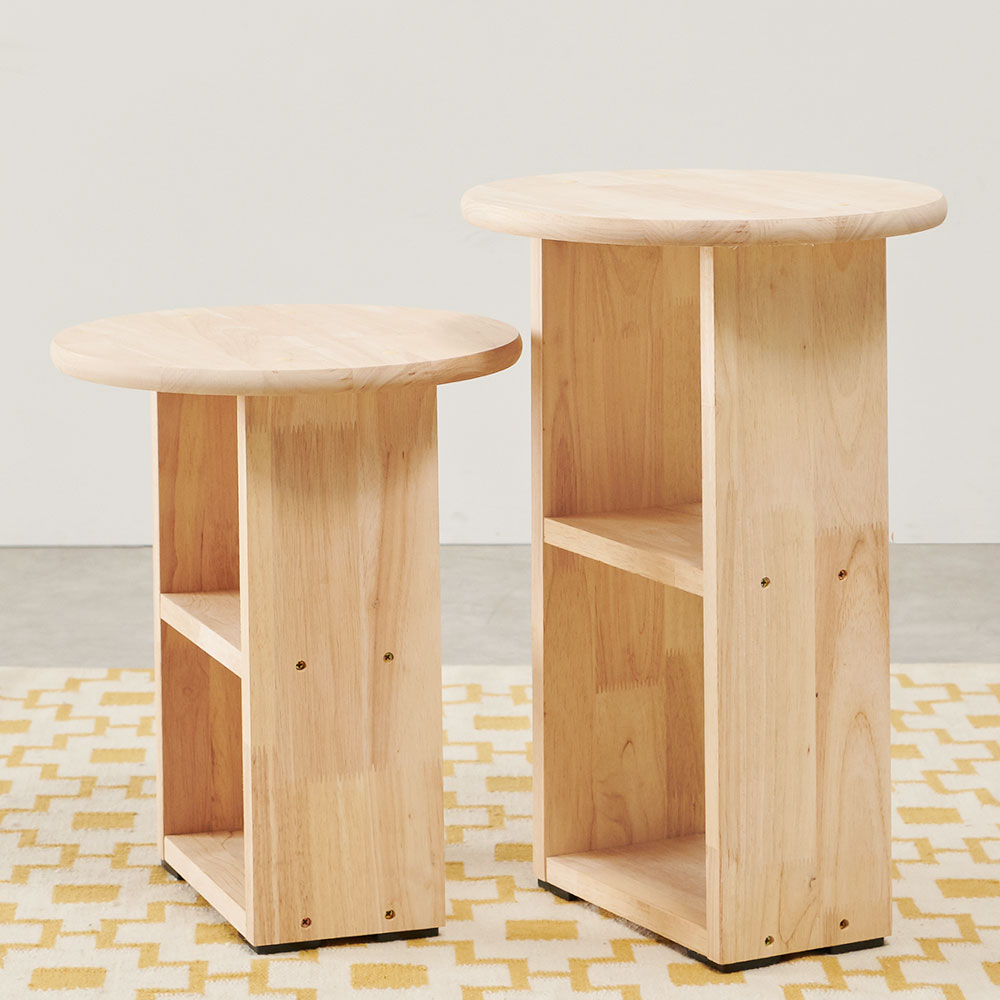 치크 노트북 미니 간이 원목 소파 사이드 테이블