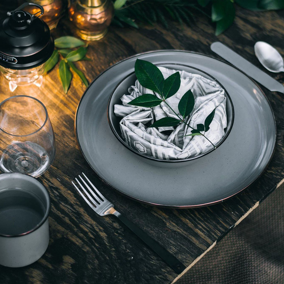 베어본즈 에나멜 딥플레이트 2p 세트 캠핑 큰 접시 그릇 식기 법랑