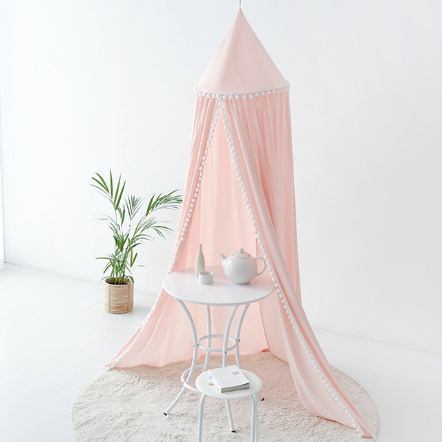 INSIA 침대캐노피 폼폼형 ISC0028 핑크