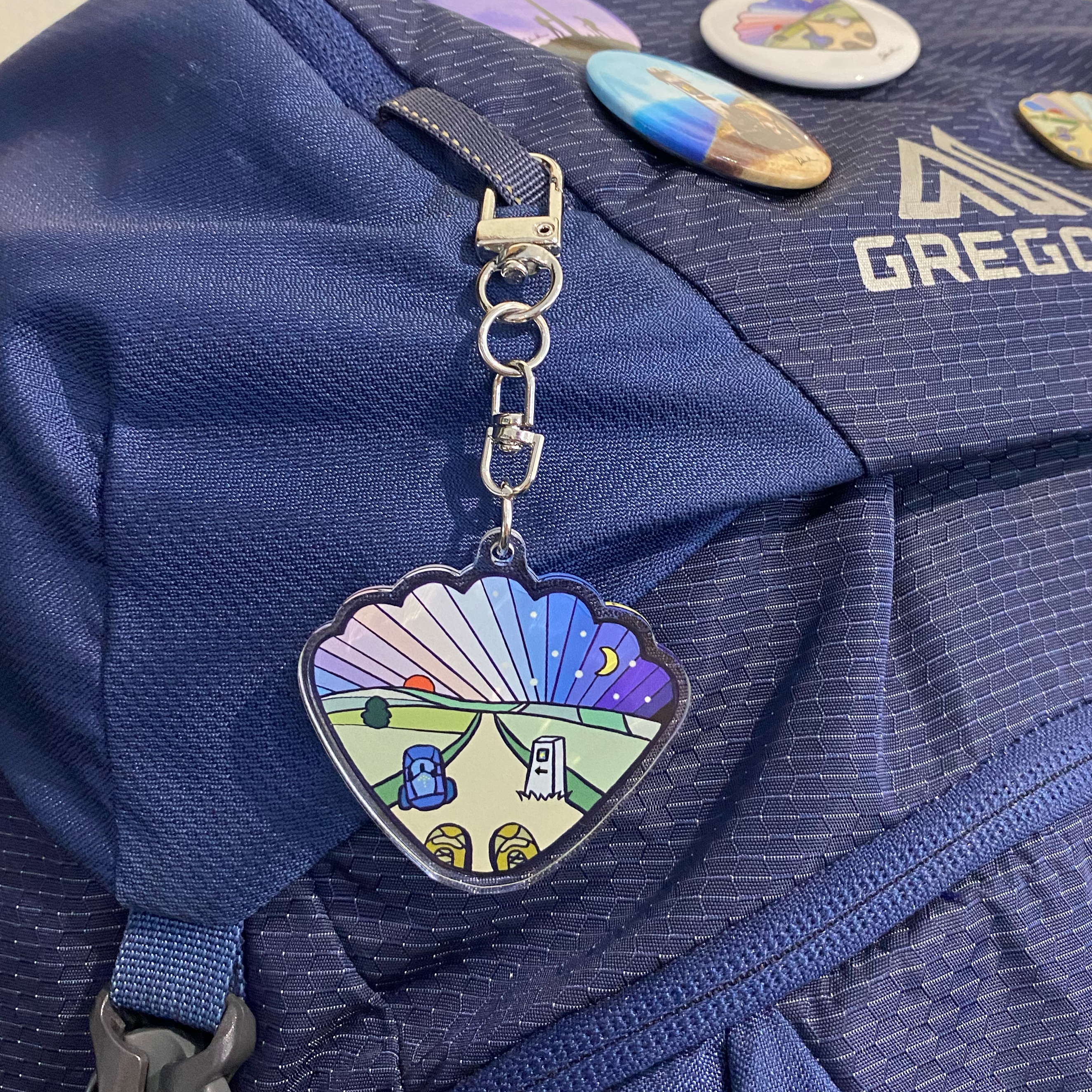 도화김소영 산티아고순례길 자동차 키링 열쇠고리 차키 스마트키홀더 선물