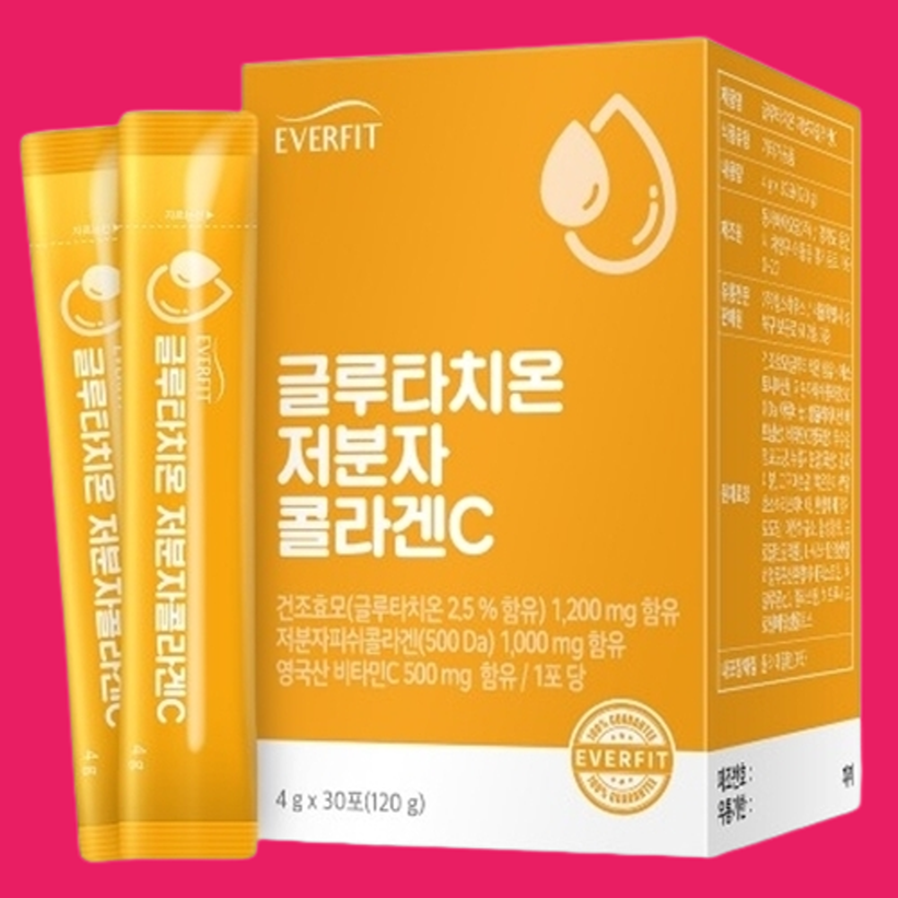 내츄럴플러스 에버핏 글루타치온 저분자콜라겐 건조효모 히알루론산 엘라스틴