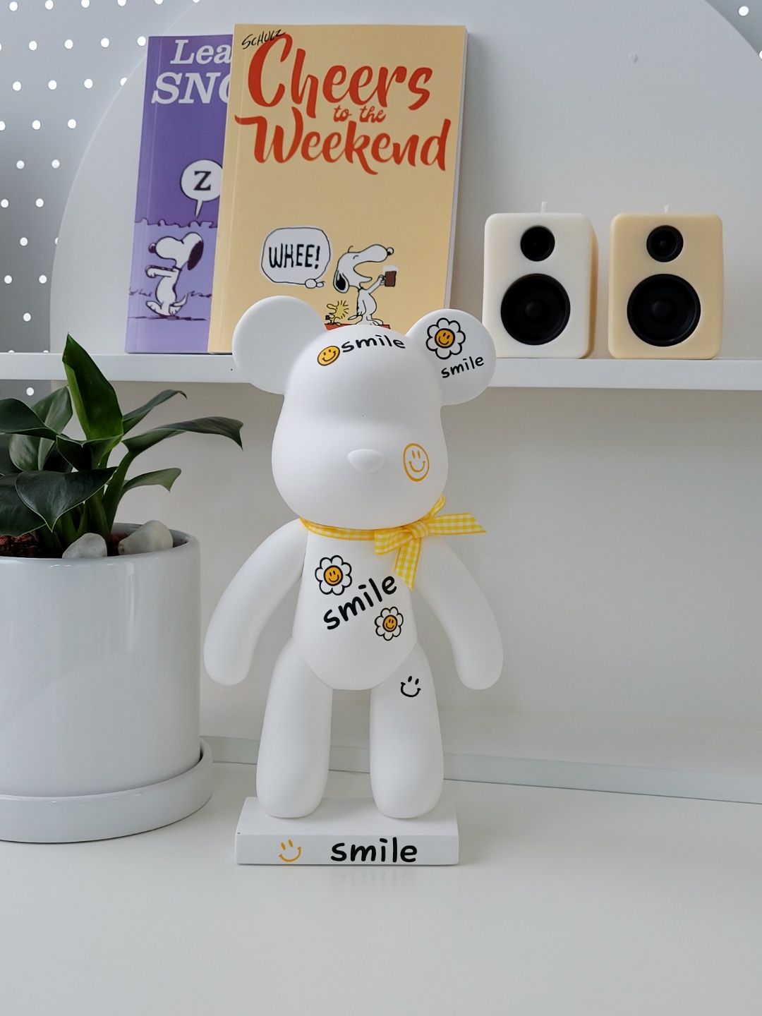 빅베어브릭 대형 베어브릭 석고 방향제 거실인테리어소품 데이지꽃 스마일 센슈얼향