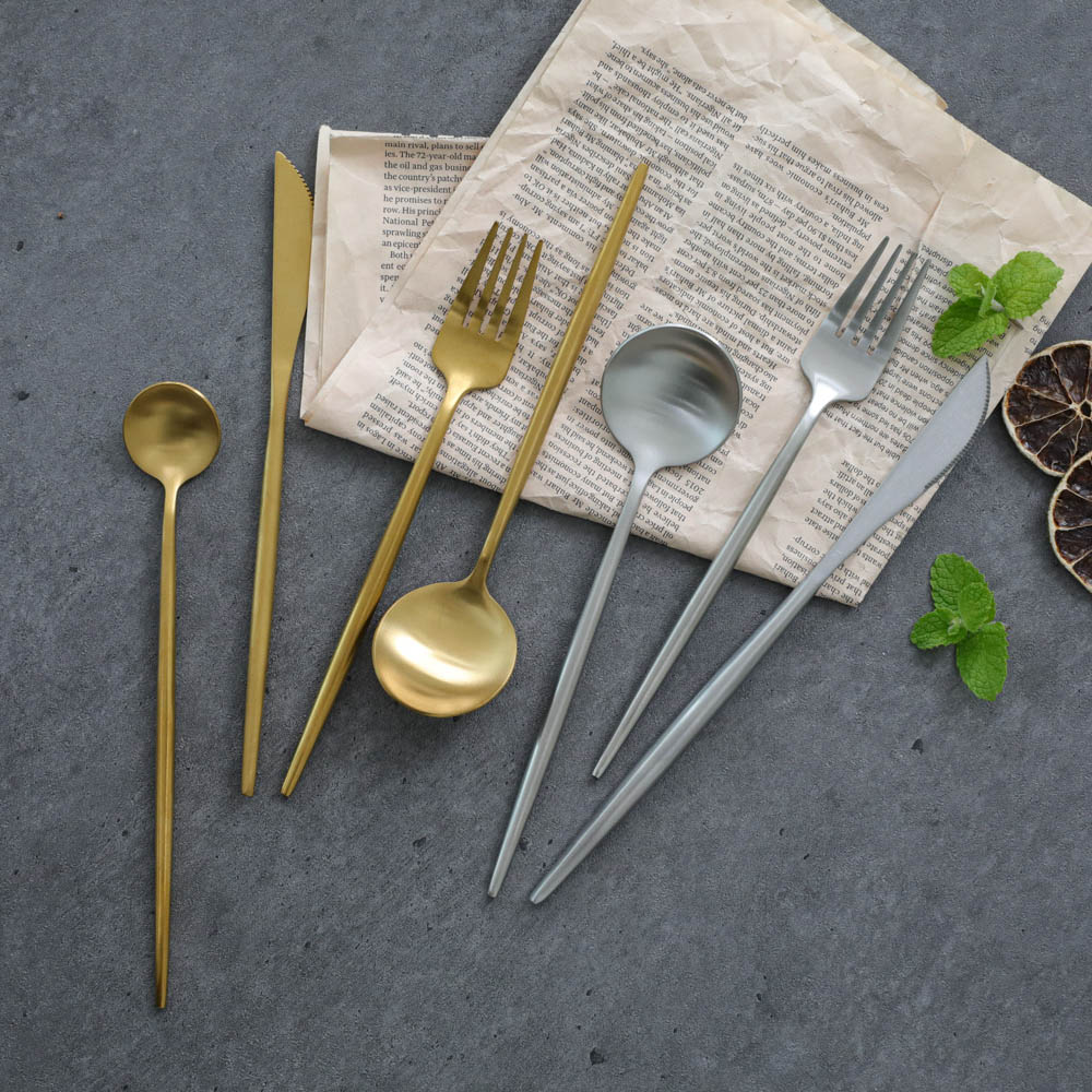 펠리체 무광 디너 커트러리 세트 3종 -소 디저트 수저 포크 스푼