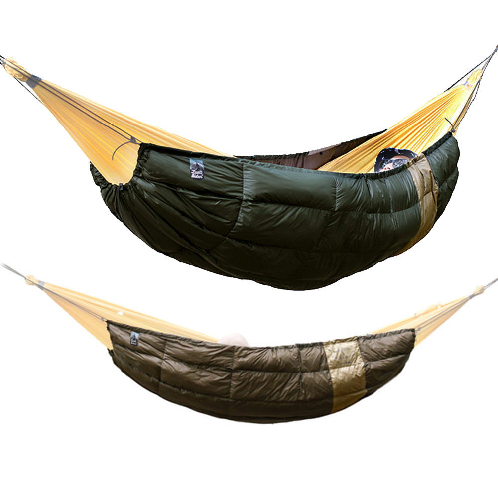 루엣비든 해먹 덕다운 버섬 언더 퀄트 침낭 이불 봄 가을 계절 보온 담요 캠핑 단열 용품