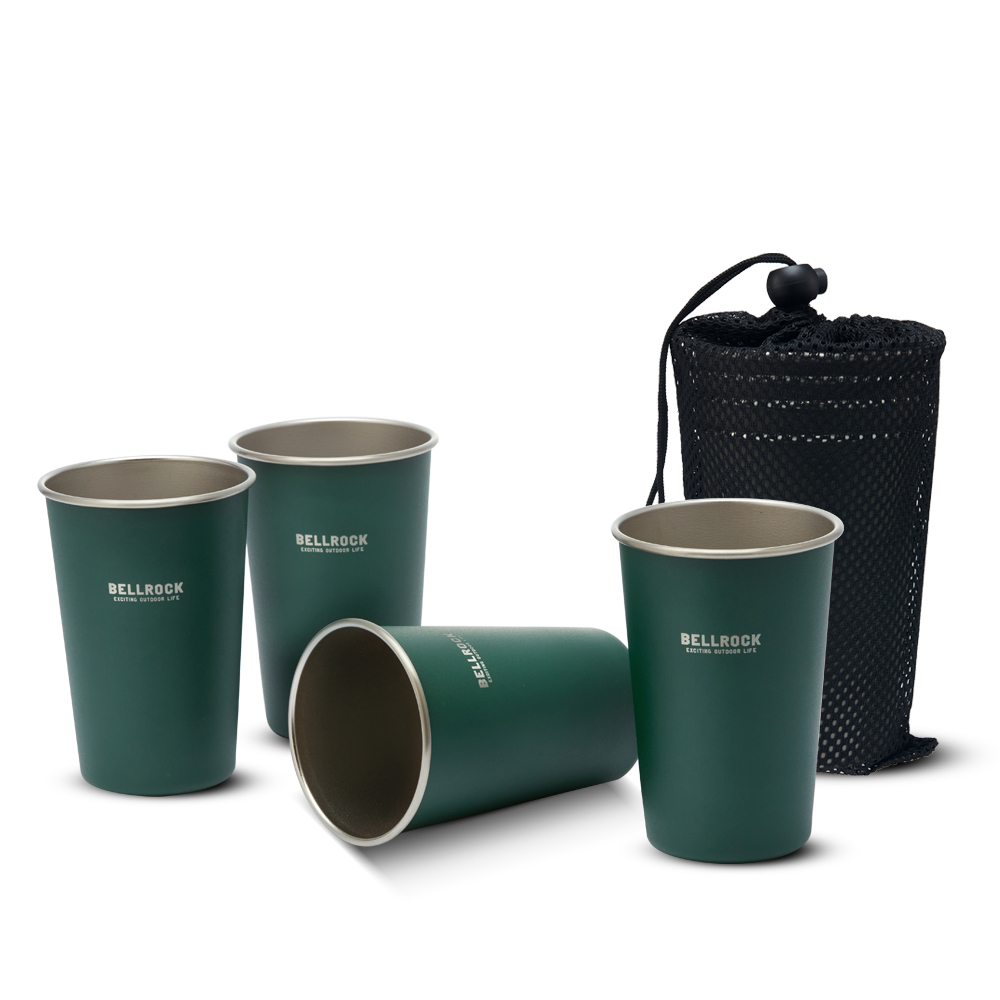 벨락 스텐 올뉴 다용도컵 520ml 4P set(그린) - 상품 이미지