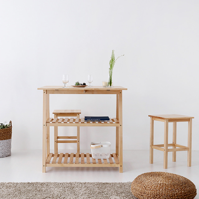 TRAPEE 접이식 바테이블세트 자작나무 0005.5729