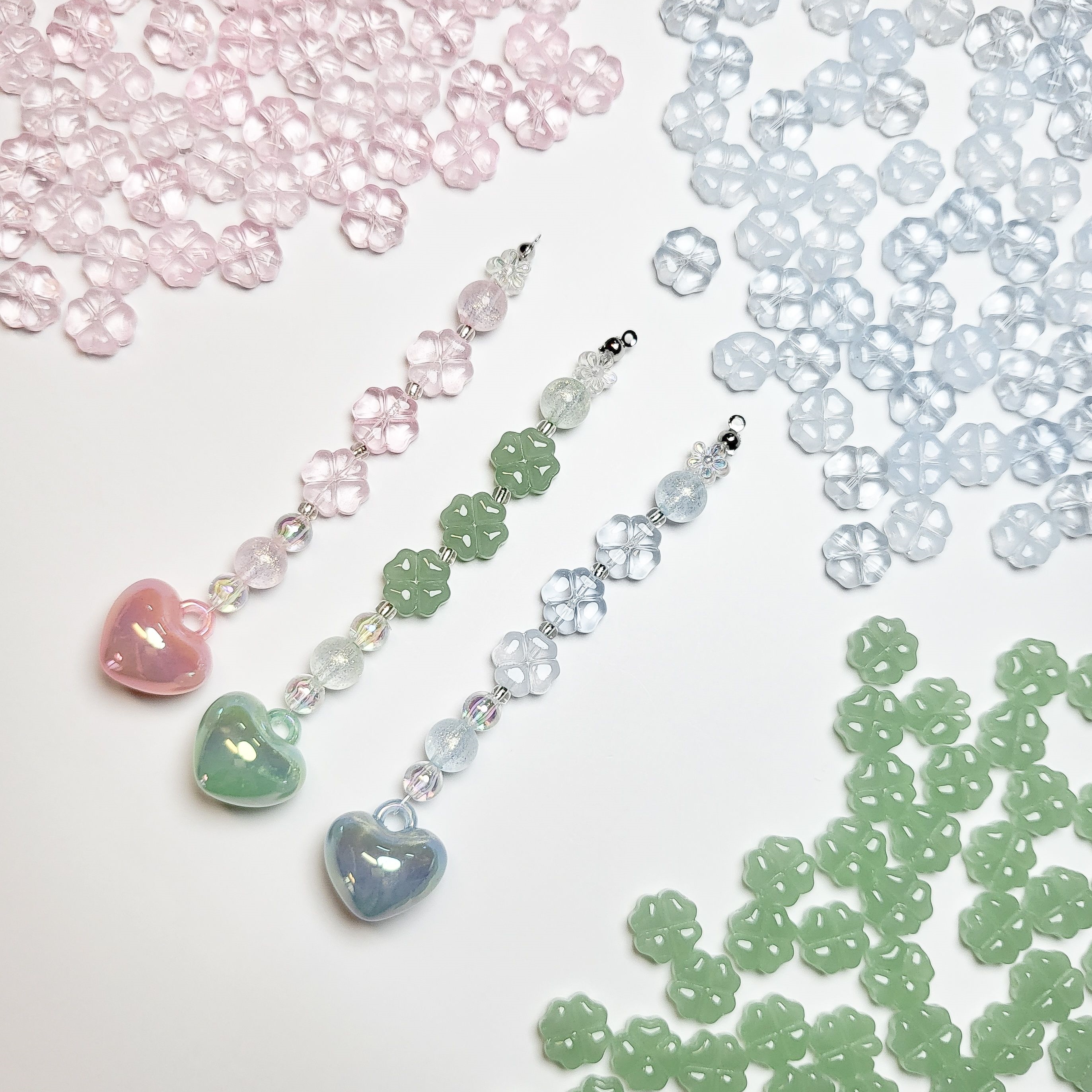 키링부자재 키링만들기 악세사리 부자재 네잎 클로버