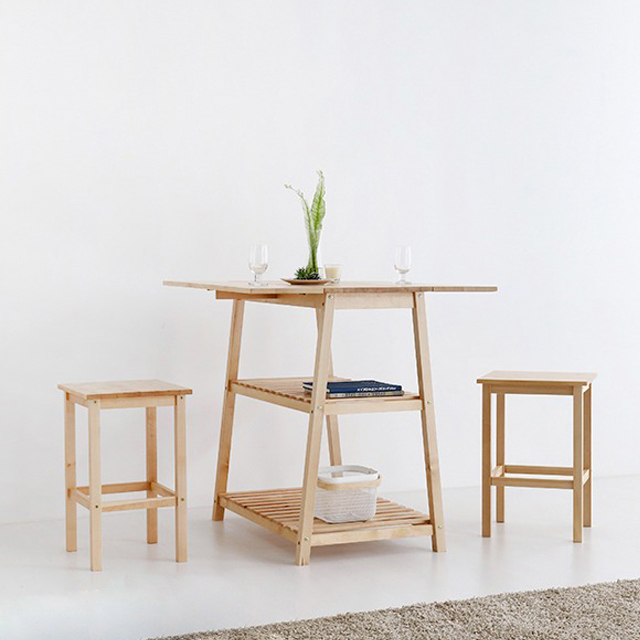 TRAPEE 접이식 바테이블세트 자작나무 0005.5729