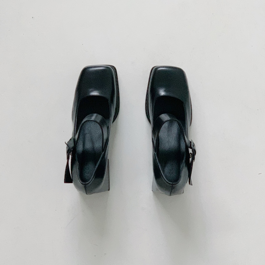 트렌디 가보시 스퀘어 벨티드 메리제인 쿠션 여성 하이 힐 9cm 상세 이미지 28