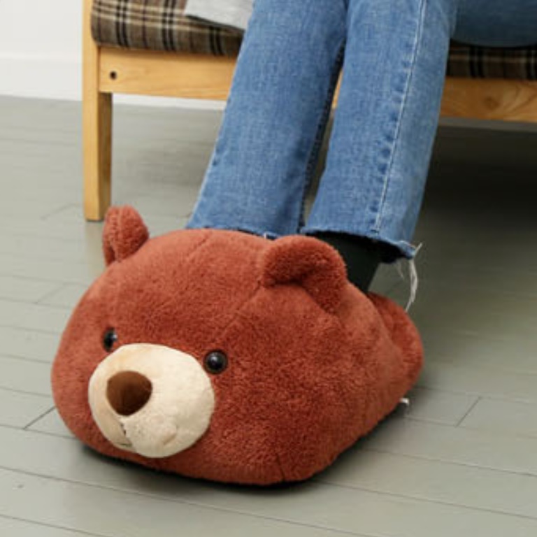 발보온용품 발온열찜질기 발목 온열기 초코 곰돌이