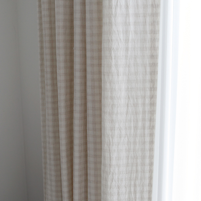 바이아미 멜란 체크 아이방 유아 남아 여아 키즈 커튼